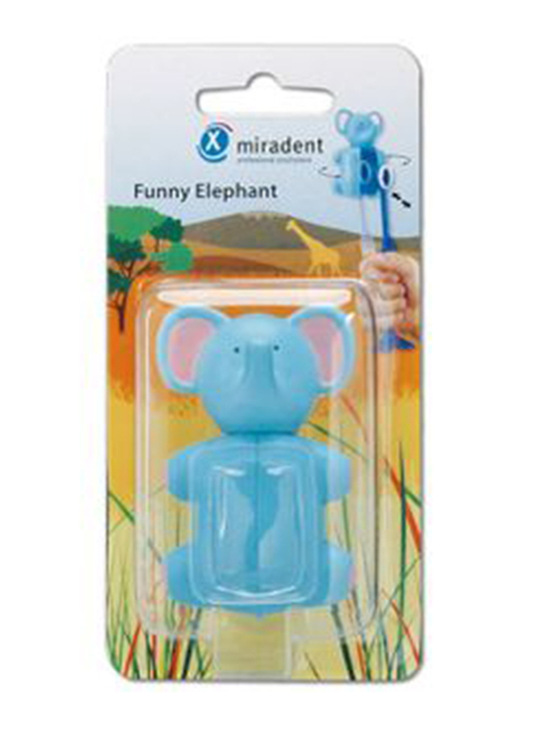 

Miradent Funny Elephant Toothbrush Holder for Kids, Blue