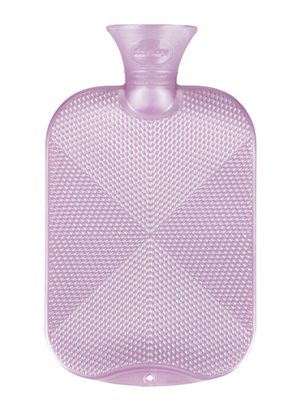 

Fashy Single Ribbed Hot Water Bag, 2 Liter, 6445-36, Crystal Rose