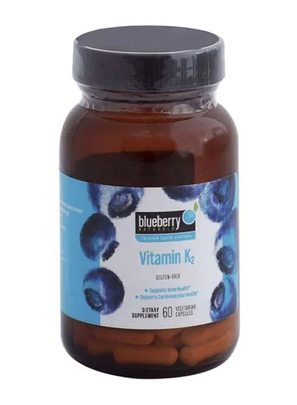 

Blueberry Naturals Vitamin K2 Dietary Supplement, B4737, 60 Capsules