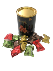 Barquillo ALMOND Flavoured Premium Chocolates 380 GRAMS TIN PACK Made in UAE with Best Quality, Tasty and Mouth Watering used for Gifting
