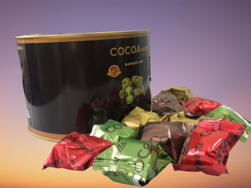 Barquillo PISTACHIOS Flavoured Premium, Chocolates 800 Grams TIN PACK Made in UAE with Best Quality, Tasty and Mouth Watering TIN with used for Gifting