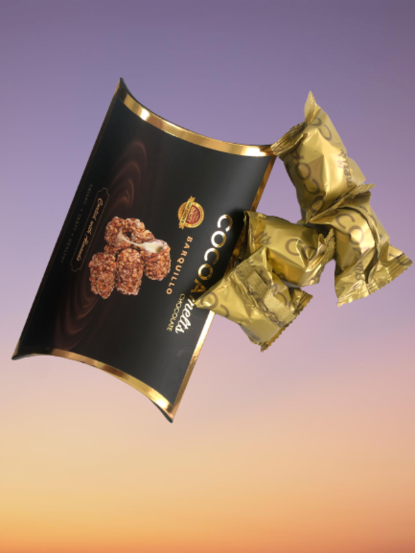 Barquillo ROASTED ALMONDS Flavoured Pillow Pouch 60 Grams Pack Premium, Luxurious Chocolates Made in UAE with Best Quality, Tasty and Mouth Watering