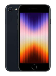 Apple iPhone SE (2022) 3rd Gen 3 128GB Midnight, 3GB RAM, 5G, Single Sim Smartphone, International UAE Version