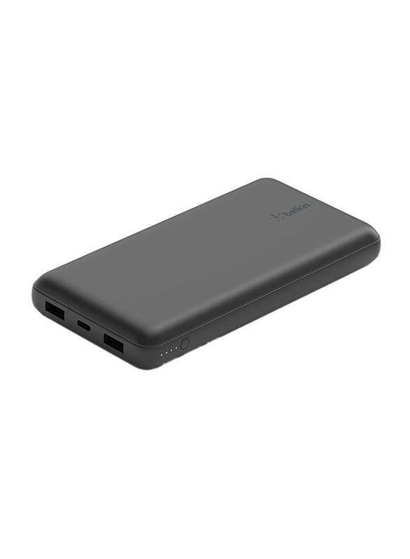

Belkin 20000mAh Wired USB-C Fast Charging Portable Power Bank, USB Type-C Input Output Port & 2 USB-A Ports, Black