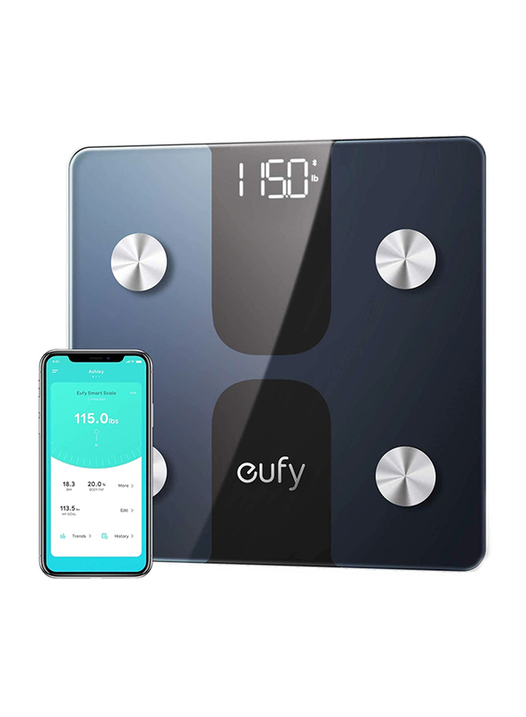 

Eufy Smart Scale C1 Wireless Digital Bathroom Scale, Black/White
