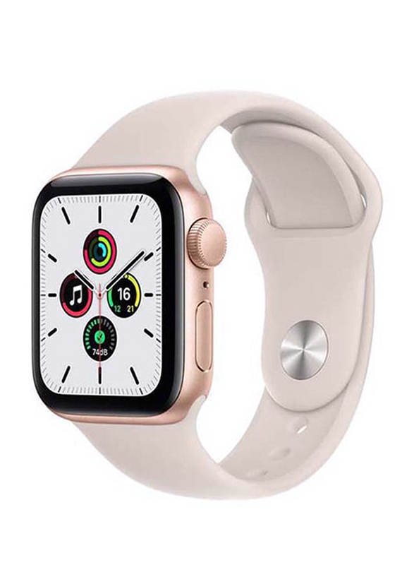 

Apple SE 40 mm Smartwatch, GPS, Gold Aluminium Case with Starlight Sport Band