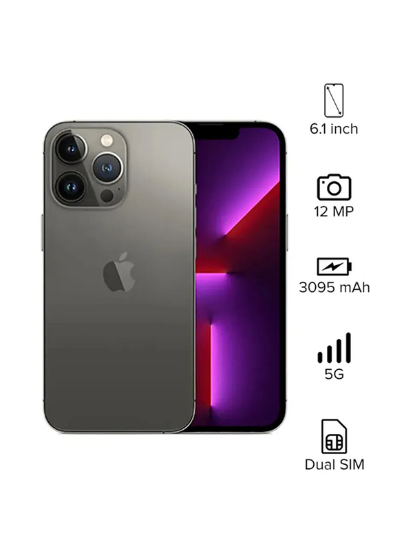 

Apple iPhone 13 Pro 1 TB Graphite, with FaceTime, 6GB RAM, 5G, Single Sim Smartphone, International Version