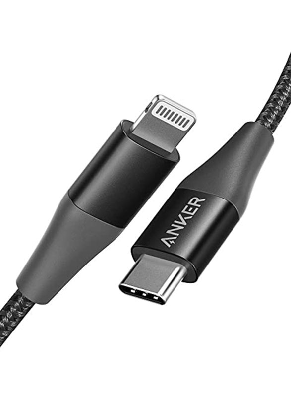 

Anker 3-Feet Powerline Plus II Lightning Cable, USB Type-C Male to Lightning for Apple Devices, A8652H11, Black