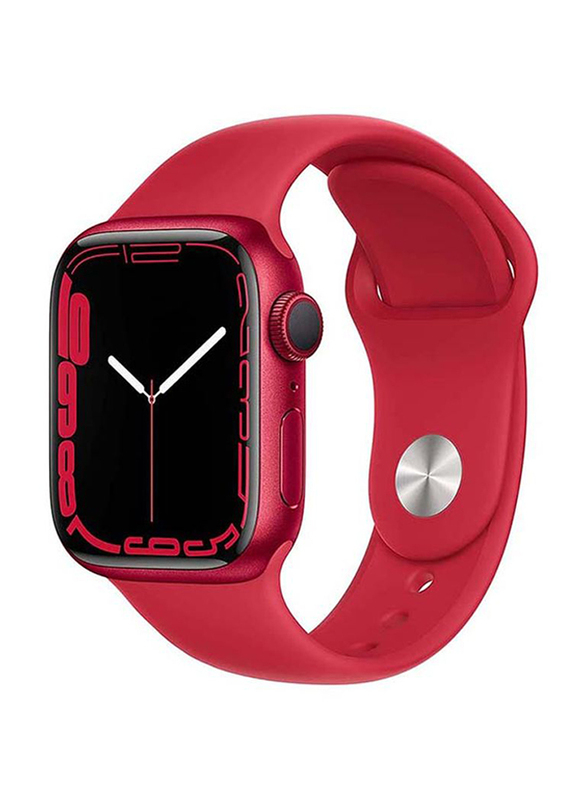 

Apple Series 7 41mm Smartwatch, GPS, Red Aluminium Case with Red Sport Band