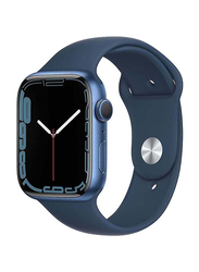Apple Series 7 41mm Smartwatch, GPS, Blue Aluminium Case with Abyss Blue Sport Band