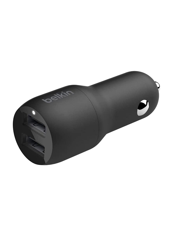 

Belkin Boost Charge 24W Dual USB Car Charger, Black