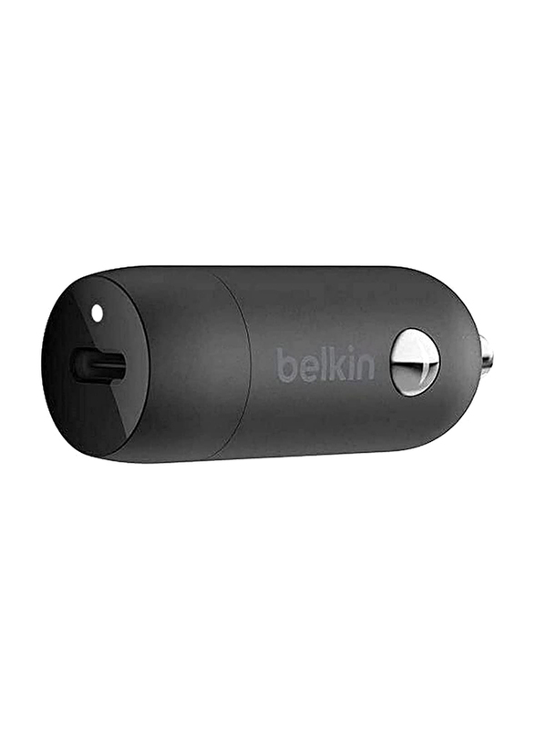 

Belkin Boost Charge 18W PD USB-C Fast Car Charger, F7U099btBLK, Black