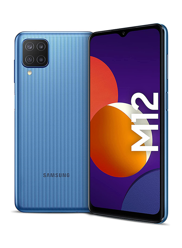 

Samsung Galaxy M12 64GB Blue, 4GB RAM, 4G LTE, Dual SIM Smartphone