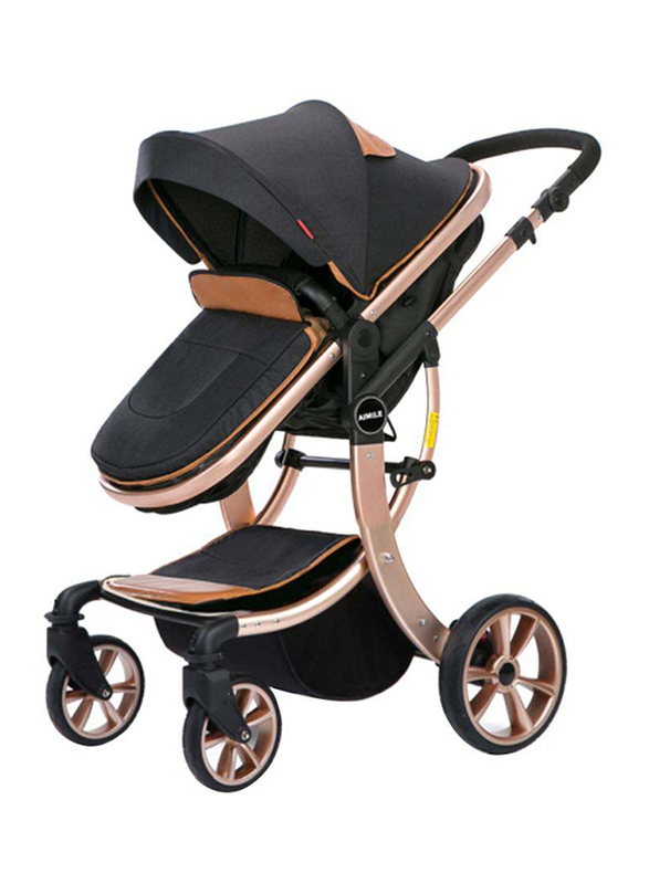 Teknum Story 3-in-1 Luxury Pram Baby Stroller, Black