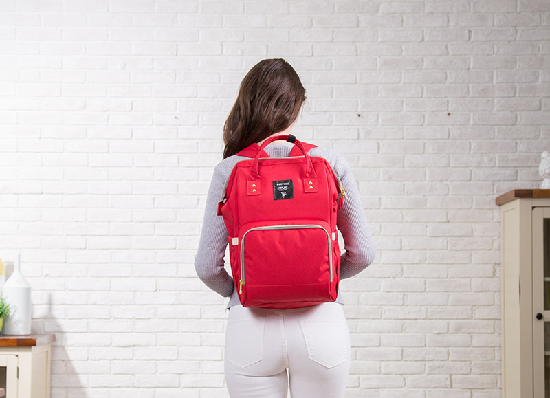 Sunveno Diaper Backpack Bag, Real Red