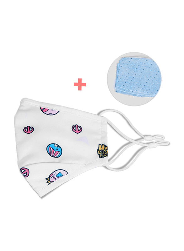 Nohoo Kids Reusable Face Mask, White, One Size