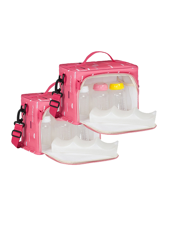 Sunveno 2-in-1 Diaper Backpack Bags, Pink
