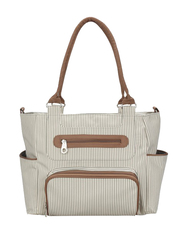 Alameda Diaper Bag with Stroller Hooks, 6 Pieces, Ivory