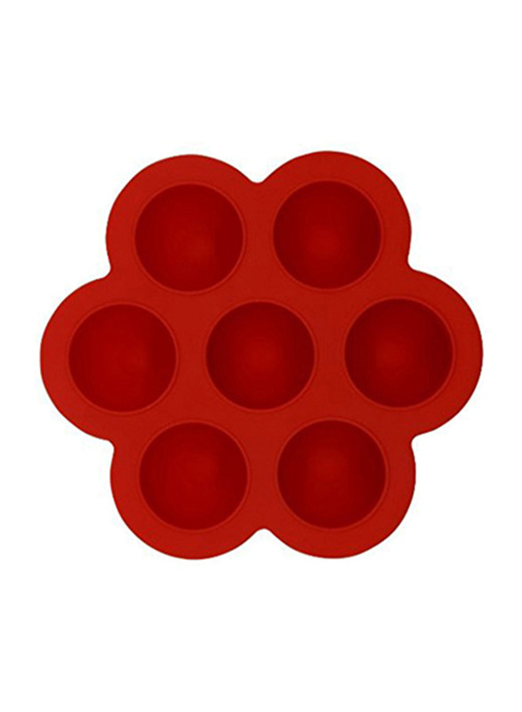 Eazy Kids Baby Food Silicone 7 Compartments Freezer Tray, Red