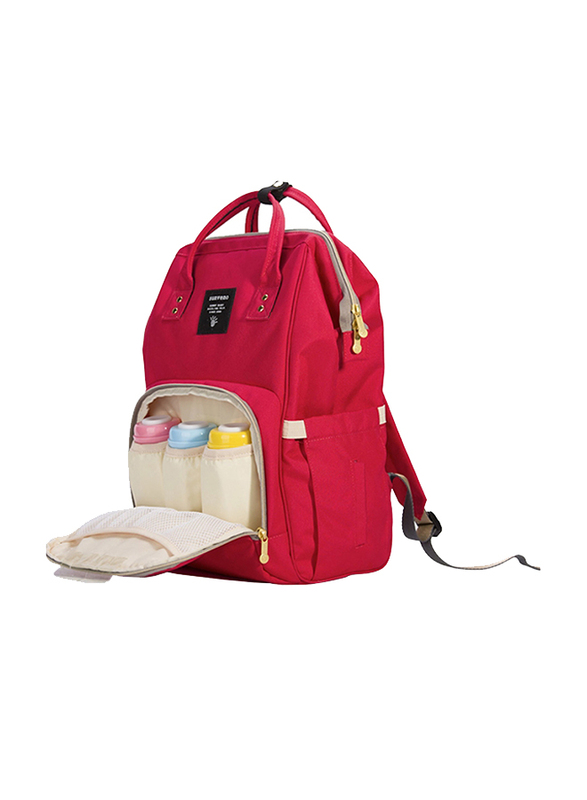 Sunveno Diaper Backpack Bag, Real Red