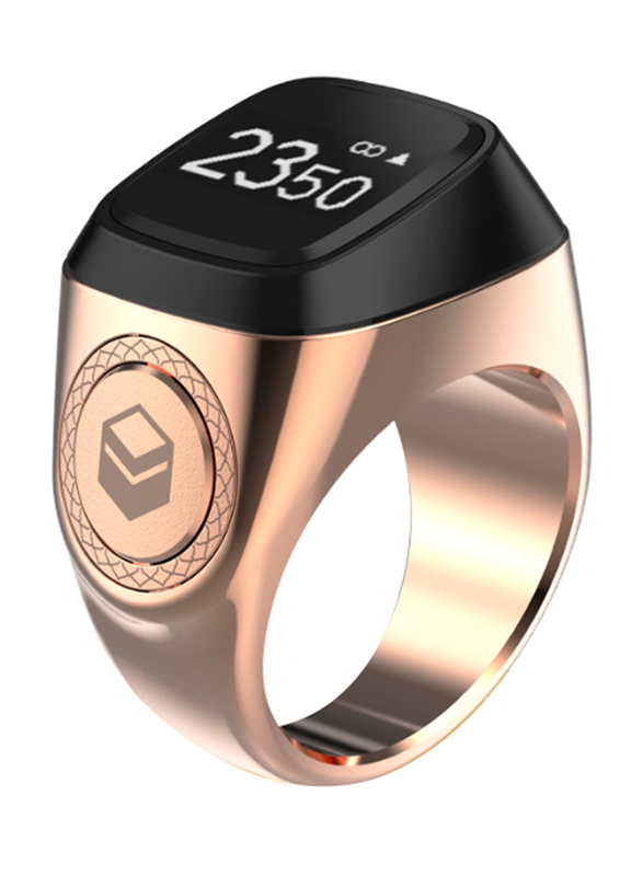 

iQibla Stainless Steel Tasbih Zikr Smart Ring Unisex, 20mm, Rose Gold
