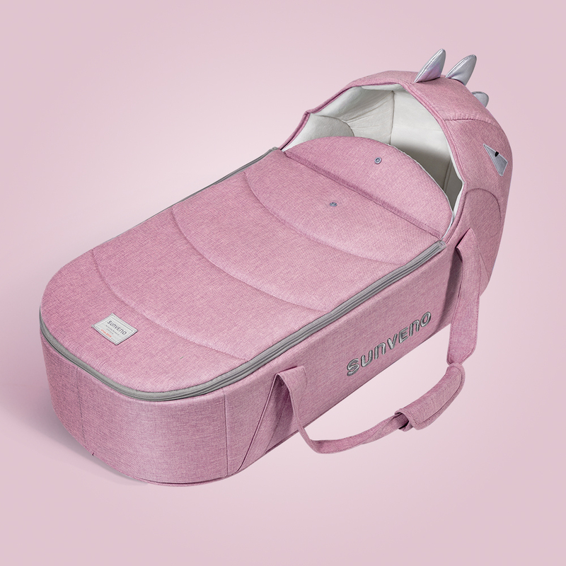 Sunveno Foldable Travel Baby Carry Cot, Pink