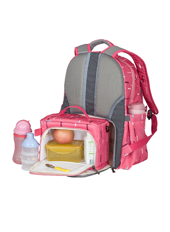 Sunveno 2-in-1 Diaper Backpack Bags, Pink