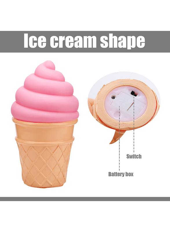Eazy Kids Ice Cream Shape Lamp Light, Pink