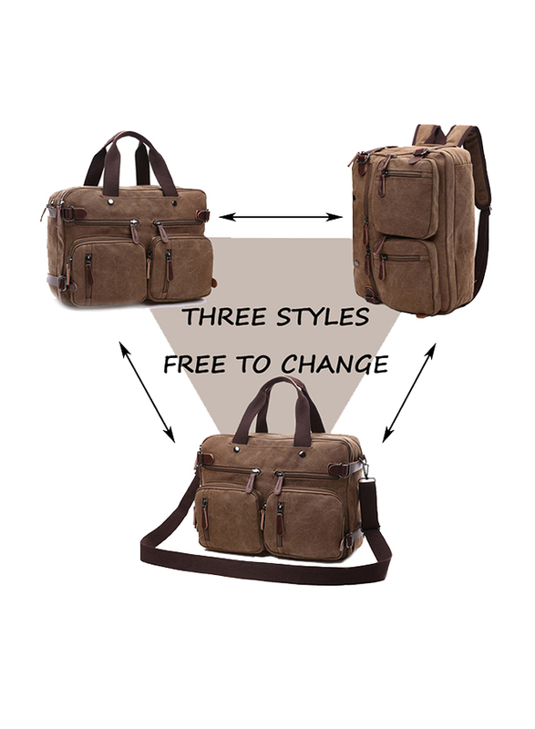 Sambox Convertible Travel Laptop Backpack Bag, Khaki