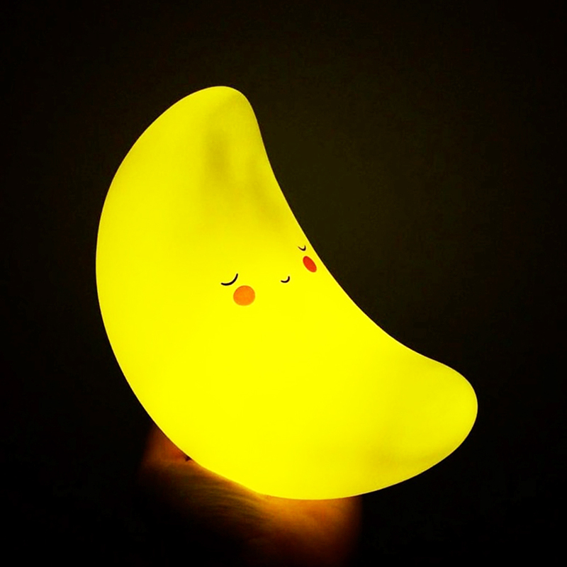 Eazy Kids Moon Shape Lamp Light, Yellow