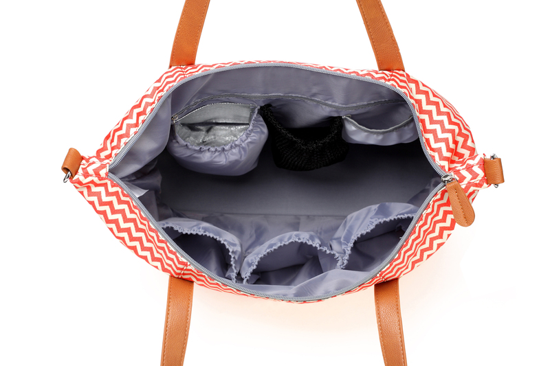 Little Story Avril Tote Diaper Bag, Tanned Orange