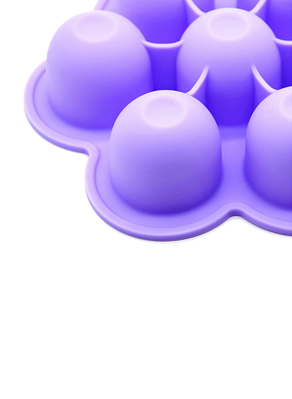 Eazy Kids Baby Food Silicone 7 Compartments Freezer Tray, Purple