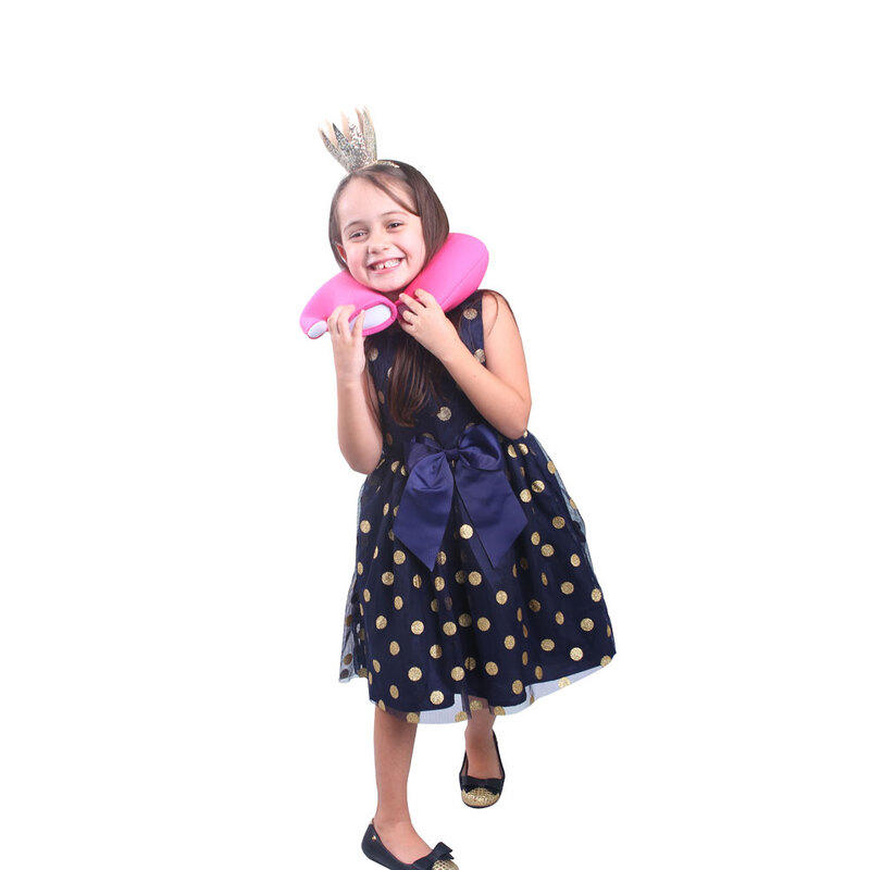 Nohoo Jungle Travel Kids Pillow, Elephant, Pink