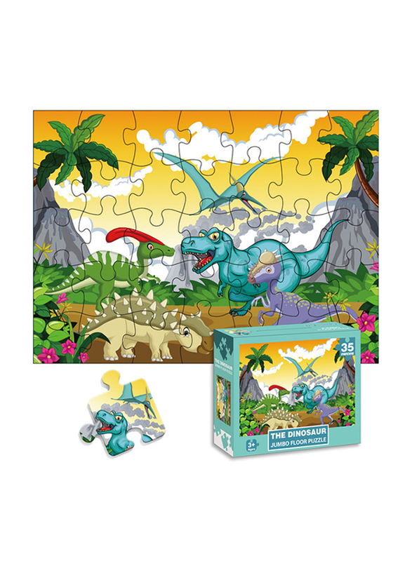 

Little Story 35-Piece Dinosaurs World Jumbo Floor Jigsaw Puzzle, 3+ Years