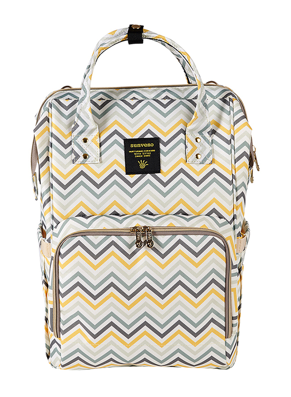 Teknum Stroller with Diaper Bag Set, Yellow Wave