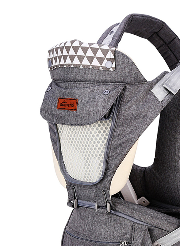 Sunveno Kangaroo Style Ergonomic Baby Carrier, Grey