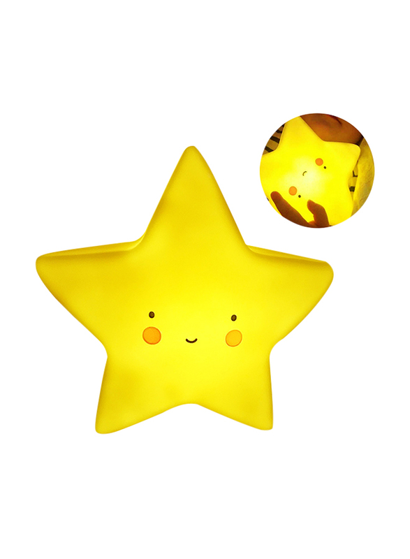 Eazy Kids Star Shape Lamp Light, Yellow