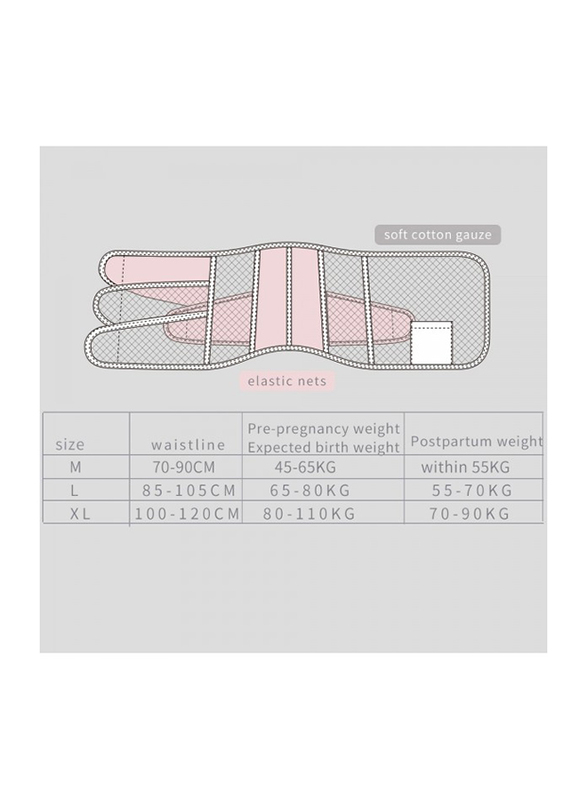 Sunveno Breathable Postpartum Abdominal Belt, White, Medium