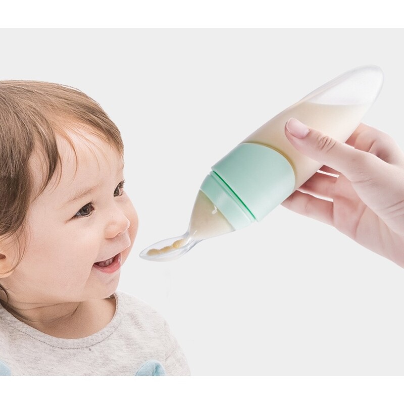 Sunveno Baby Feeding Spoon Dispenser, Green