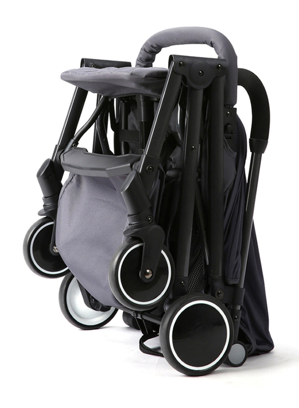 Teknum Travel Lite Stroller with Sunveno Diaper Bag and Hooks, Grey