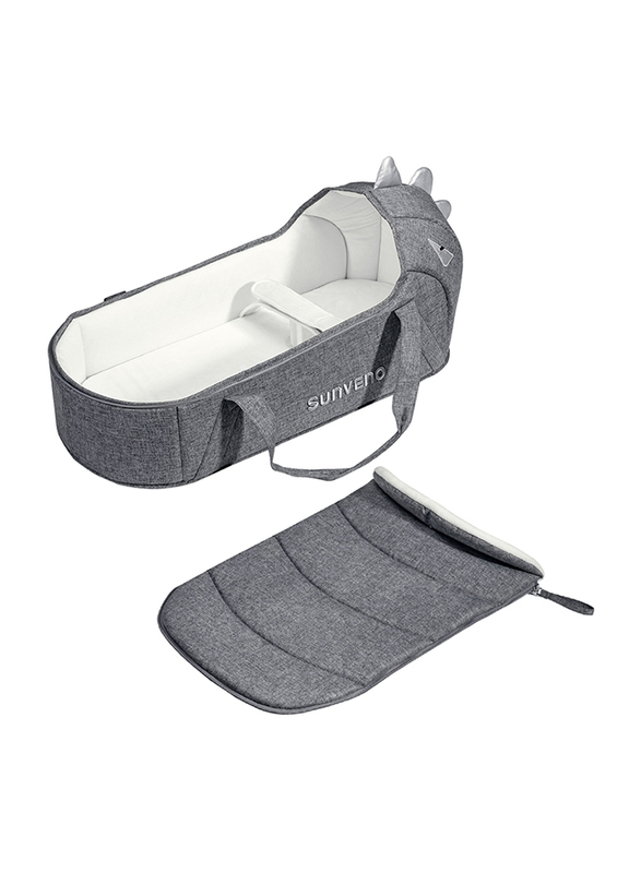 Sunveno Foldable Travel Baby Carry Cot, Grey