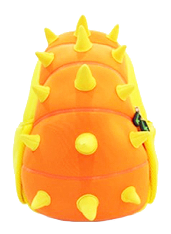 Nohoo Jungle Backpack Bag for Boys, Spiky Dinosaur, Orange/Yellow