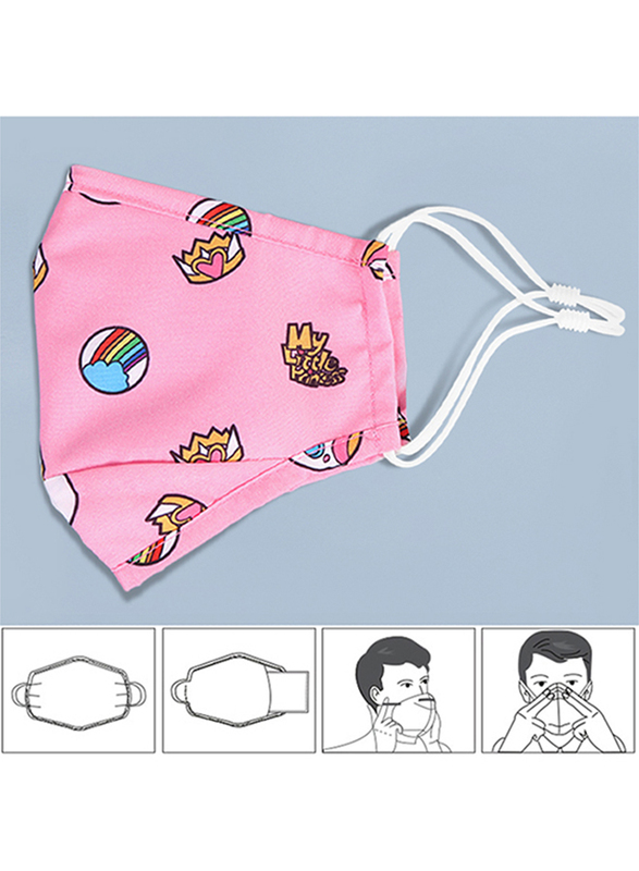 Nohoo Unicorn Kids Reusable Face Mask, Pink, One Size