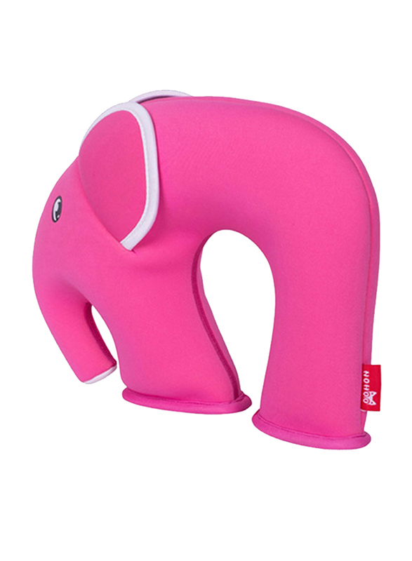 Nohoo Jungle Travel Kids Pillow, Elephant, Pink