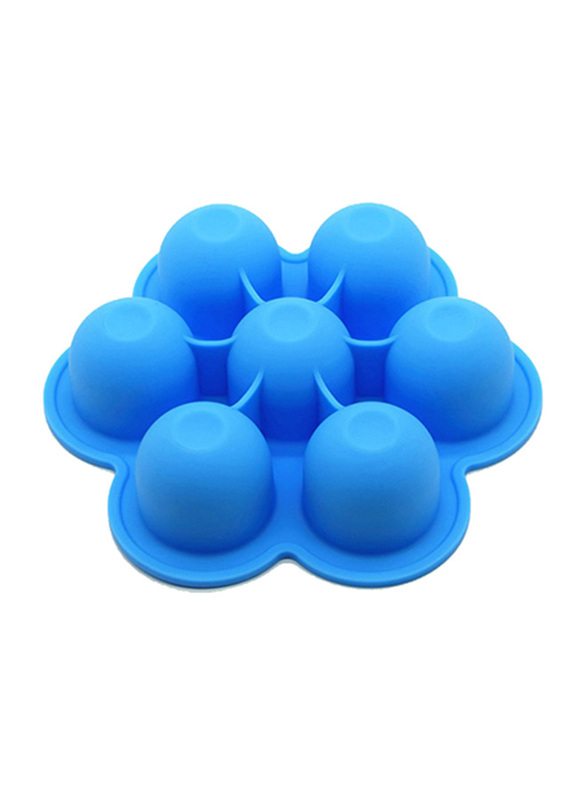 Eazy Kids Baby Food Silicone 7 Compartments Freezer Tray, Blue