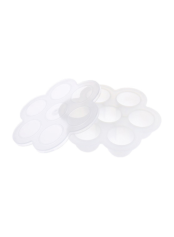 Eazy Kids Baby Food Silicone 7 Compartments Freezer Tray, White