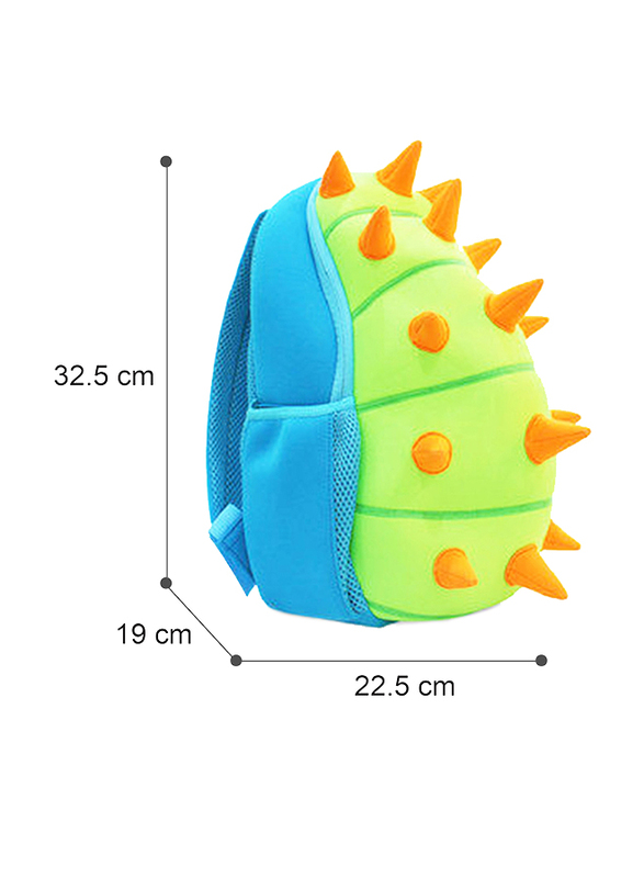 Nohoo Jungle Backpack Bag for Boys, Spiky Dinosaur, Green/Blue