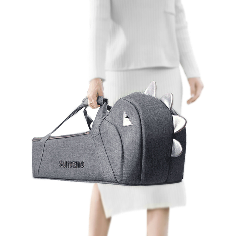 Sunveno Foldable Travel Baby Carry Cot, Grey