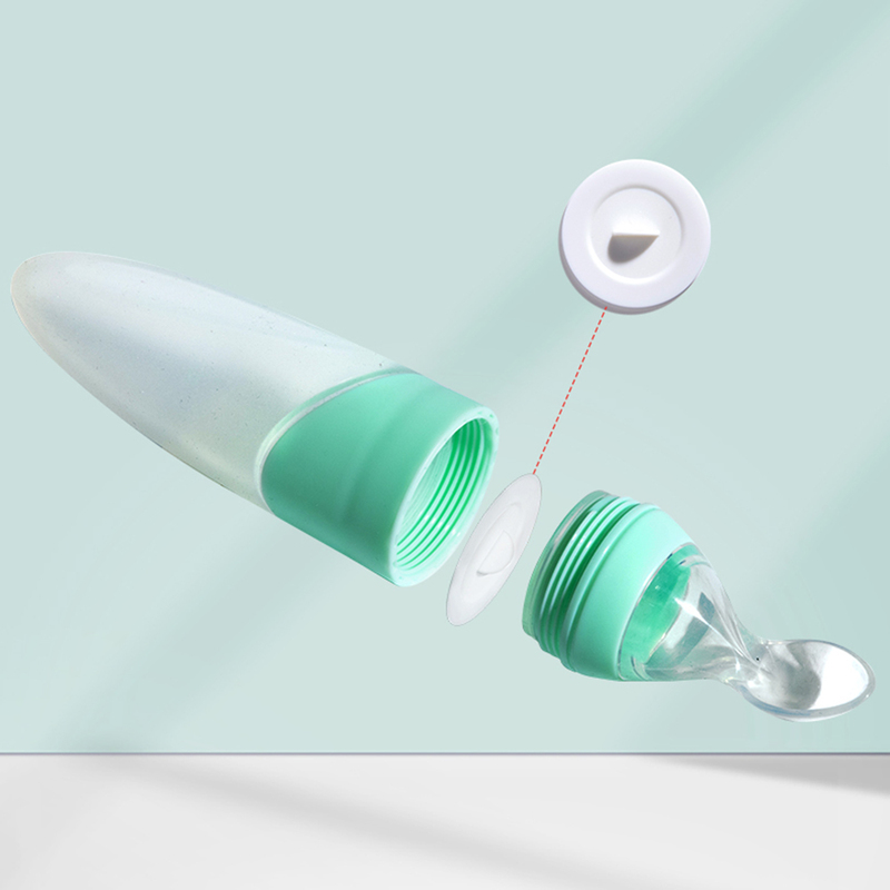 Sunveno Baby Feeding Spoon Dispenser, Green