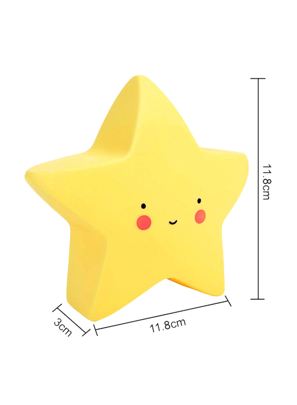 Eazy Kids Star Shape Lamp Light, Yellow